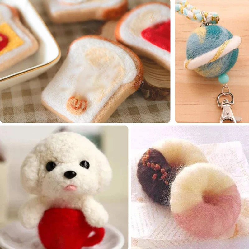 Filzwollset 103 Farben - mit Kringelwolle und Farbmix