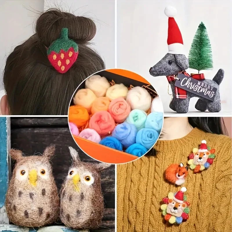 Filzwollset 54 Farben - Geschenkbox