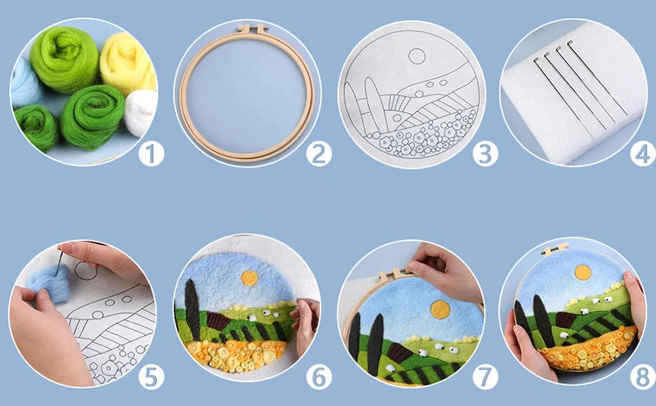 Nadelfilzset - Land und Meer