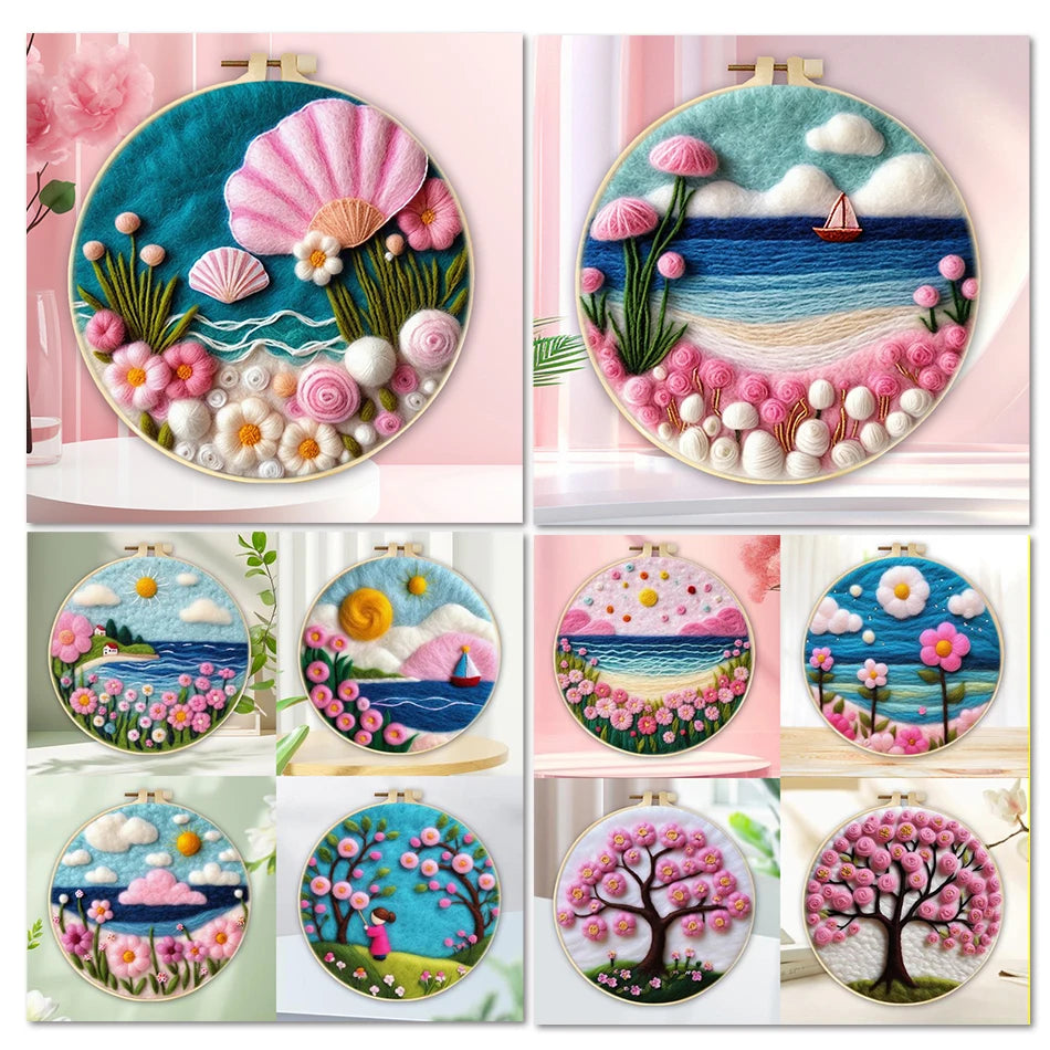 Nadelfilzset - Land und Meer